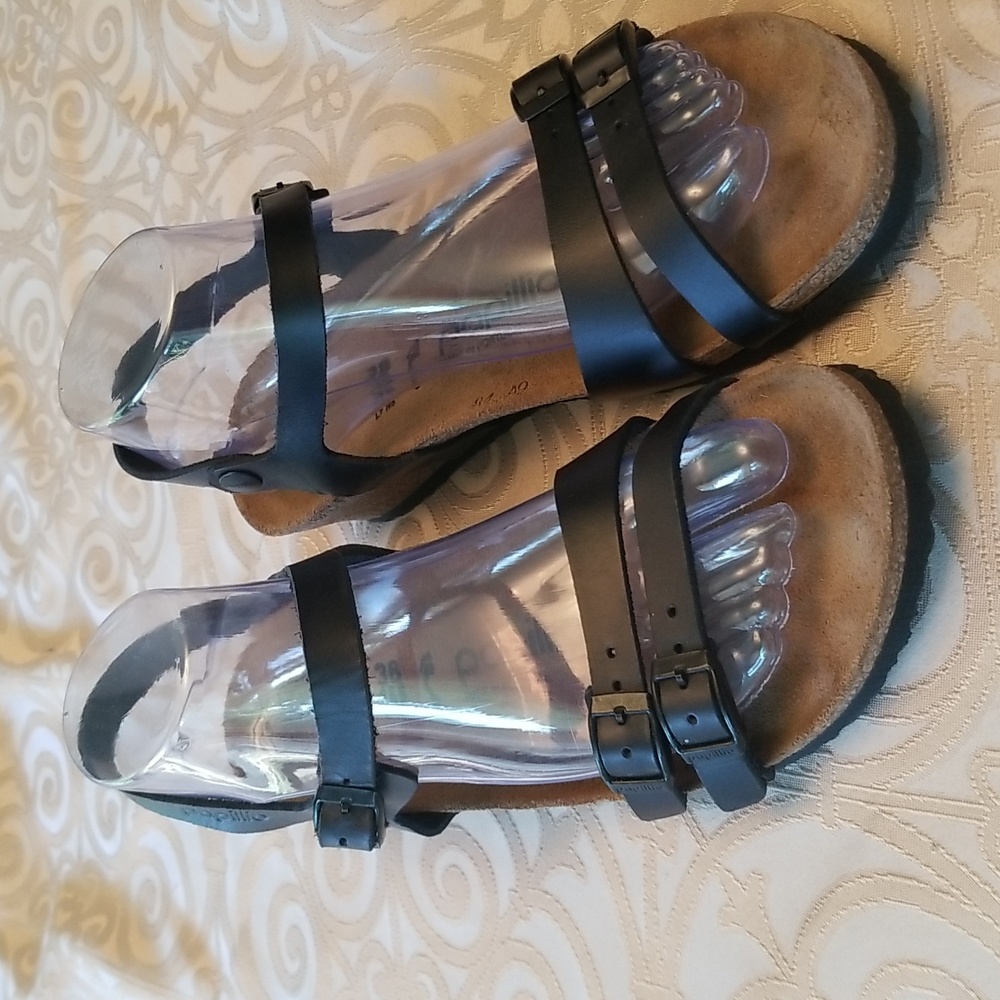 Papillio Birkenstock black sandals